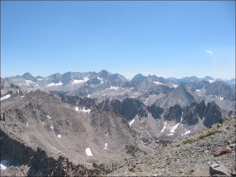 2005-08-13 Kearsarge Pinnacles (39) Look back from high up Gould